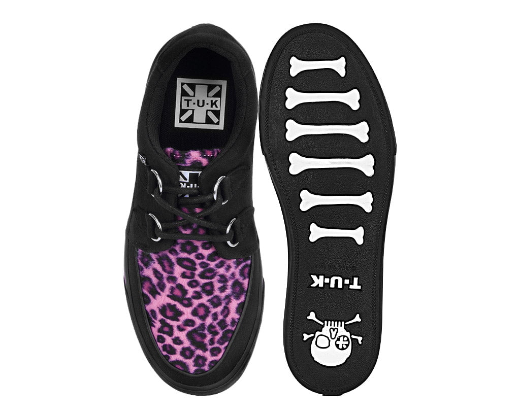 A9483 Black & Pink Leopard Sneaker