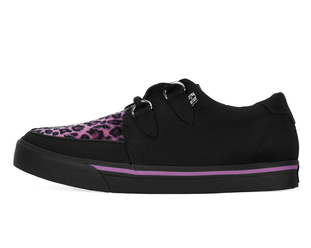 A9483 Black & Pink Leopard Sneaker