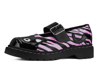 Black & Pink Zebra Kitty Mary Jane - T.U.K.T2365-05