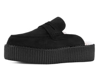 V3442 Black Plush Lined Creeper Mule