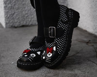 T2353 Black Polka Dot Kitty Mary Jane