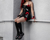 T2353 Black Polka Dot Kitty Mary Jane