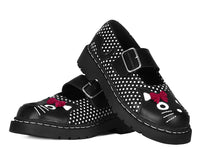T2353 Black Polka Dot Kitty Mary Jane