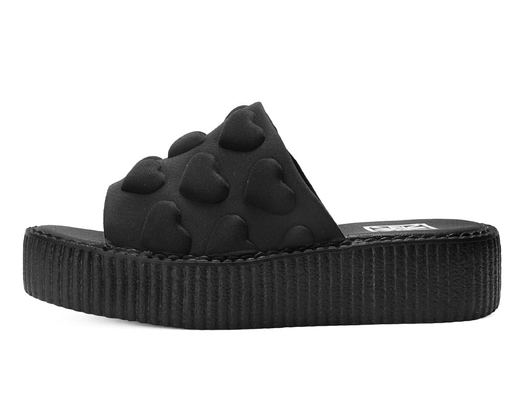 V3304L Black Puff Heart Mondo Sandal