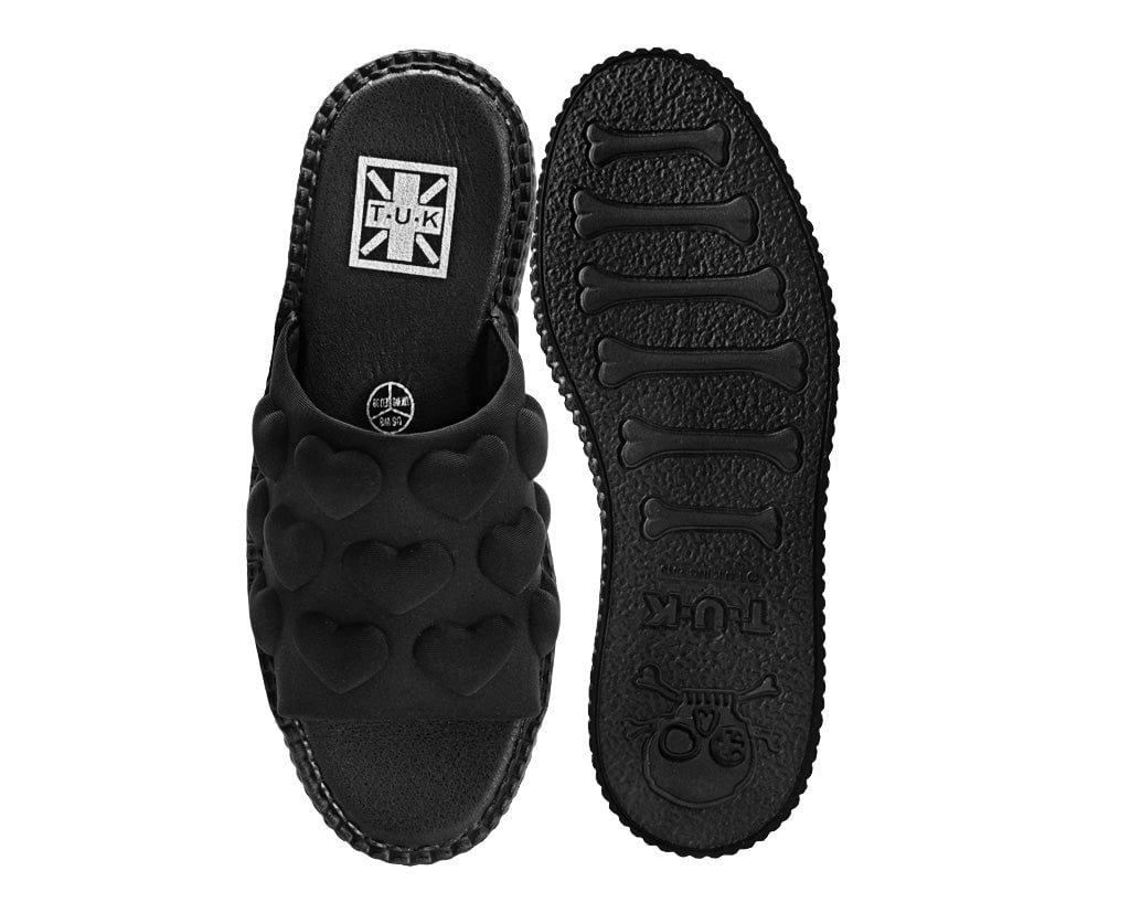 V3304L Black Puff Heart Mondo Sandal