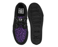 A9690 Black & Purple Leopard D-Ring Sneaker