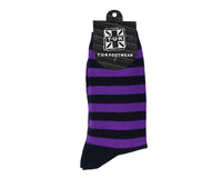 TSK1192 Black & Purple T.U.K. Men's Stripe Sock TSK1192-OS