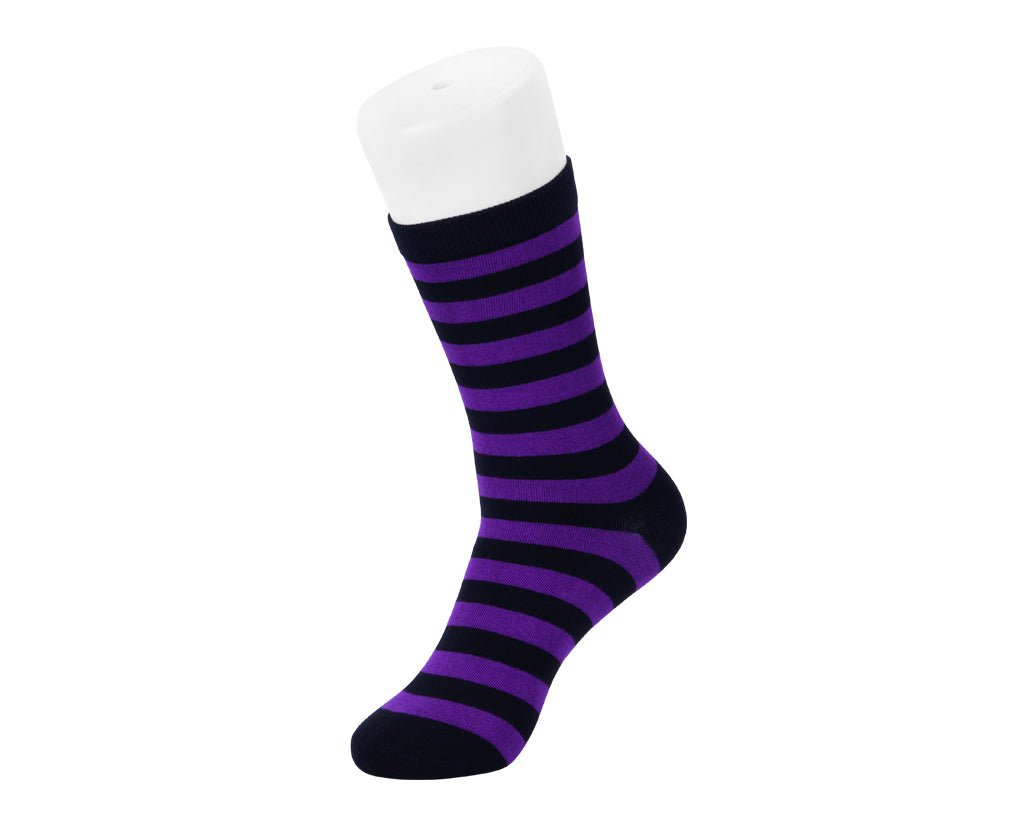 TSK1192 Black & Purple T.U.K. Men's Stripe Sock TSK1192-OS