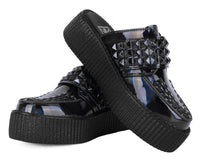 V3261L Black Rainbow Haze Studded Creeper Mule