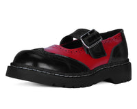 Black & Red Brogue Mary Jane - T.U.K.T2348-05