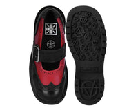 T2348 Black & Red Brogue Mary Jane