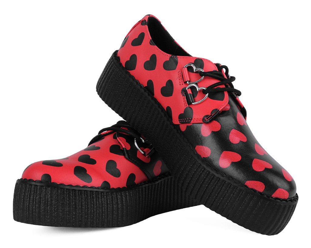 V3258 Black & Red Hearts Viva Mondo Creeper