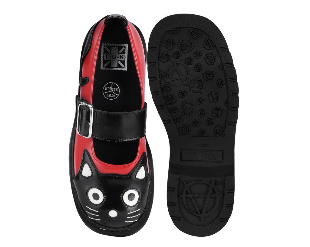T2360 Black & Red Kitty Mary Jane