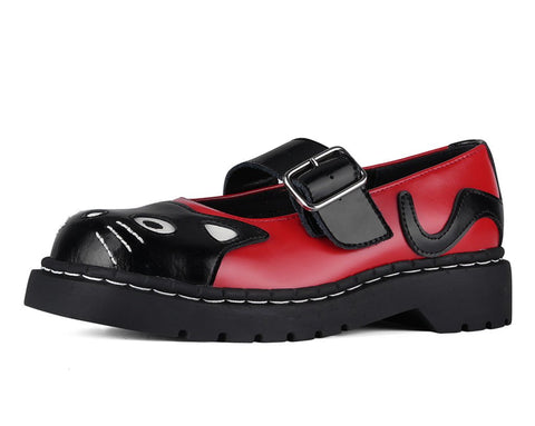 T2360 Black & Red Kitty Mary Jane