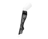 TSK1174 Black Rose Thigh High Sock TSK1174-OS