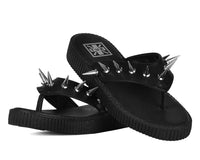 F3387L Black & Silver Spike Viva Low Flip Flop