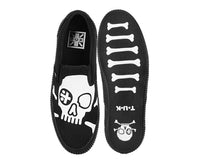 A3352 Black Skull Canvas Slip-On Sneaker