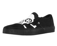A3352 Black Skull Canvas Slip-On Sneaker
