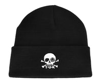 HT03-OS Black Skull Embroidery Beanie HT03-OS