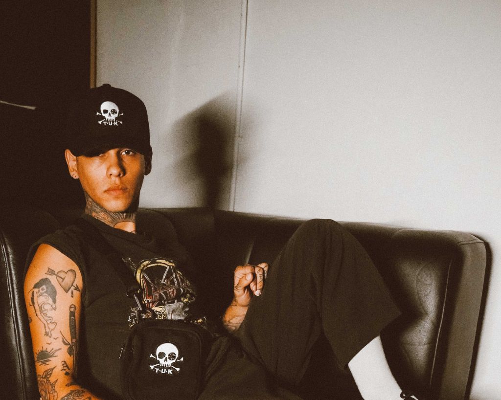 HT05 Black Skull Logo Hat HT05-OS