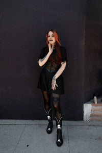 Black Skull Western Creeper Boot - T.U.K.A3439-03