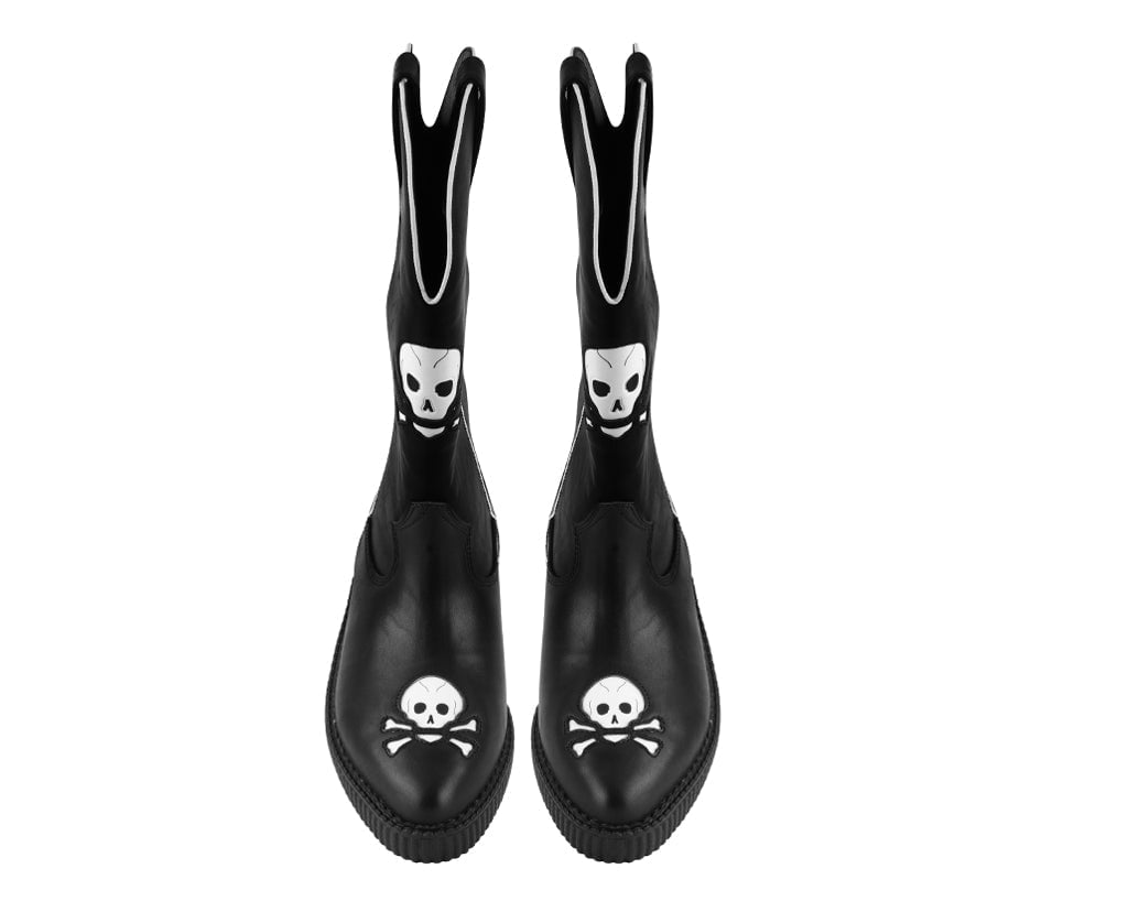 Black Skull Western Creeper Boot - T.U.K.A3439-03