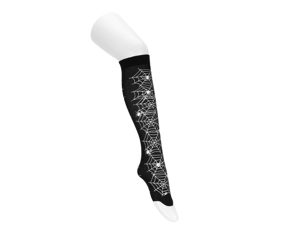 TSK1175 Black Spider Thigh High Sock TSK1175-OS