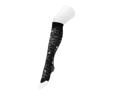TSK1175 Black Spider Thigh High Sock TSK1175-OS