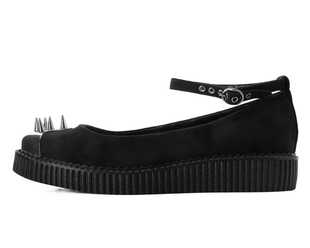 A3172L Black Spike Pointed Ballet Creeper
