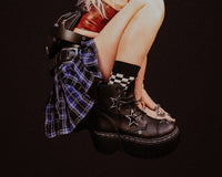 A3276 Black Star 7-Eye Double Decker Boot