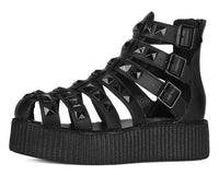 V3383L Black Studded Gladiator Viva Mondo Sandal