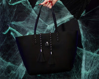 BG01 Black Studded Tassel Tote Bag BG01-OS