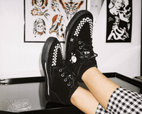 A3155 Black Suede 5-Eye Pirate Sneaker