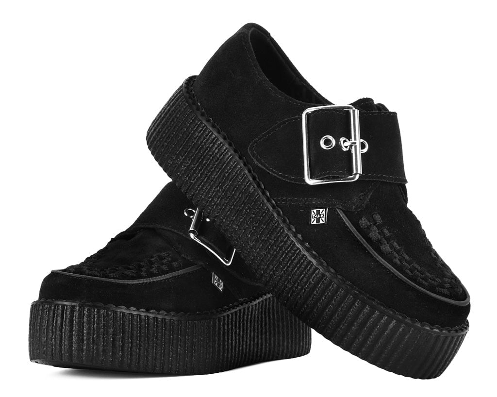 Black Suede Buckle Viva Mondo Creeper - T.U.K.V3300-03