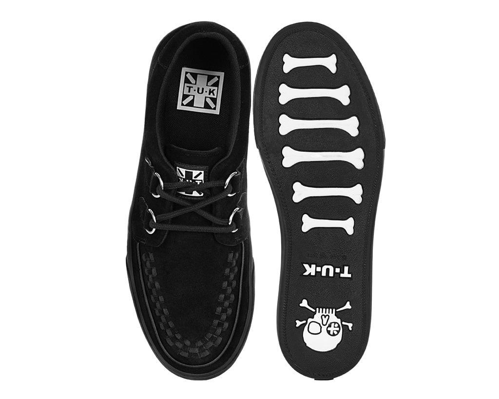 A9178 Black Suede D-Ring Sneaker