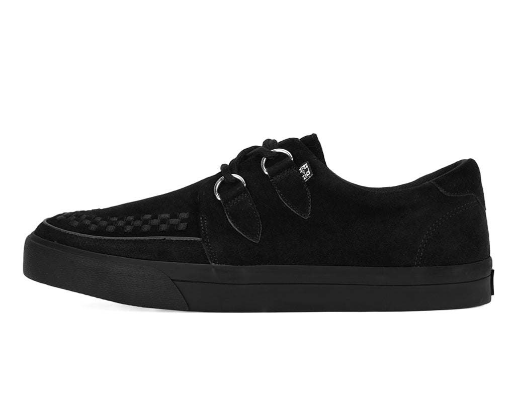A9178 Black Suede D-Ring Sneaker