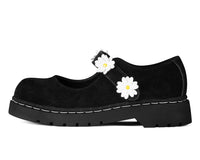 Black Suede Flower Mary Jane - T.U.K.T2376-05