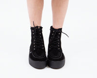 V3332 Black Suede Interlace Viva Mondo Boot