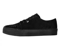A3313 Black Suede Lace-Up Creeper Sneaker