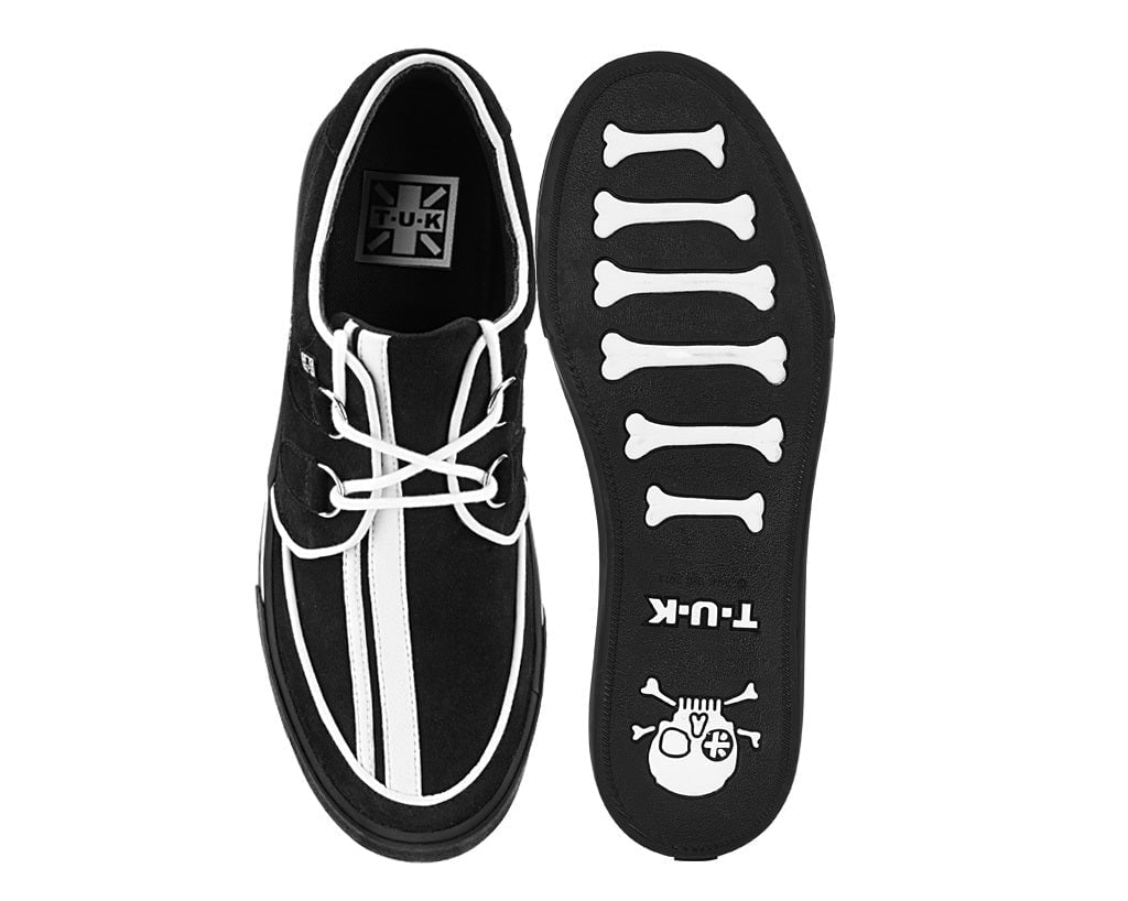 A3479 Black Suede Racing Creeper Sneaker A3479-03
