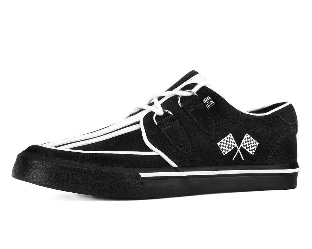 A3479 Black Suede Racing Creeper Sneaker