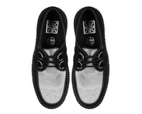 Black Suede Silver Cow Hair Vintage Creeper - T.U.K.G3529-03