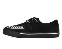 A9182 Black Suede White Interlace Sneaker