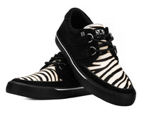 Black Suede White Zebra D-Ring Sneaker - T.U.K.A3518-03