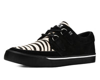 Black Suede White Zebra D-Ring Sneaker - T.U.K.A3518-03