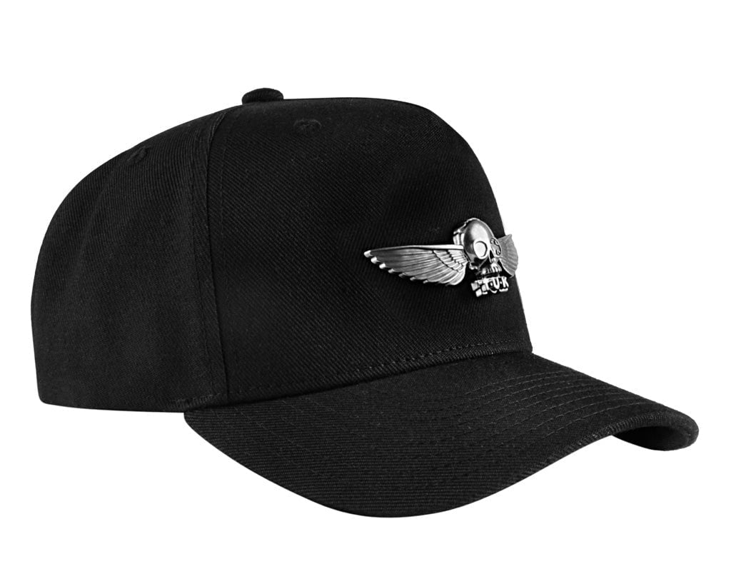 HT04 Black T.U.K. Wing Pin Hat HT04-OS