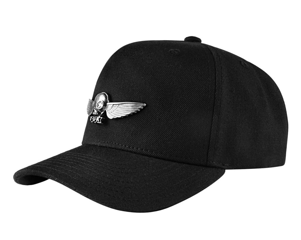 HT04 Black T.U.K. Wing Pin Hat HT04-OS