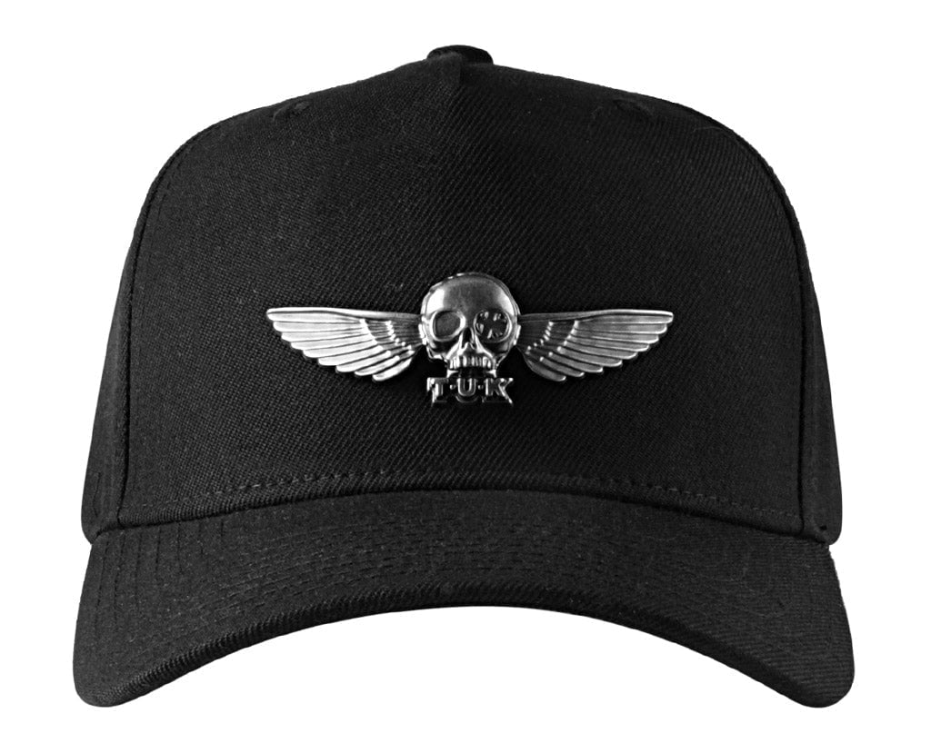 HT04 Black T.U.K. Wing Pin Hat HT04-OS