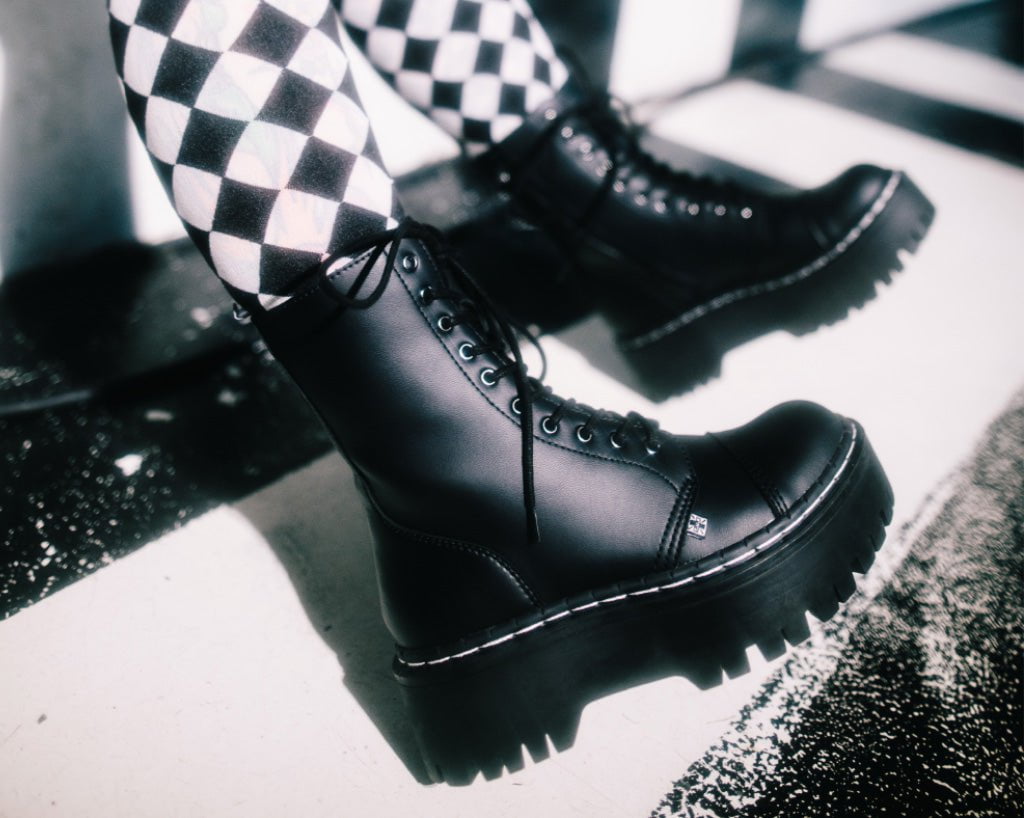 A3116 Black TUKskin™ 10-Eye Double Decker Boot