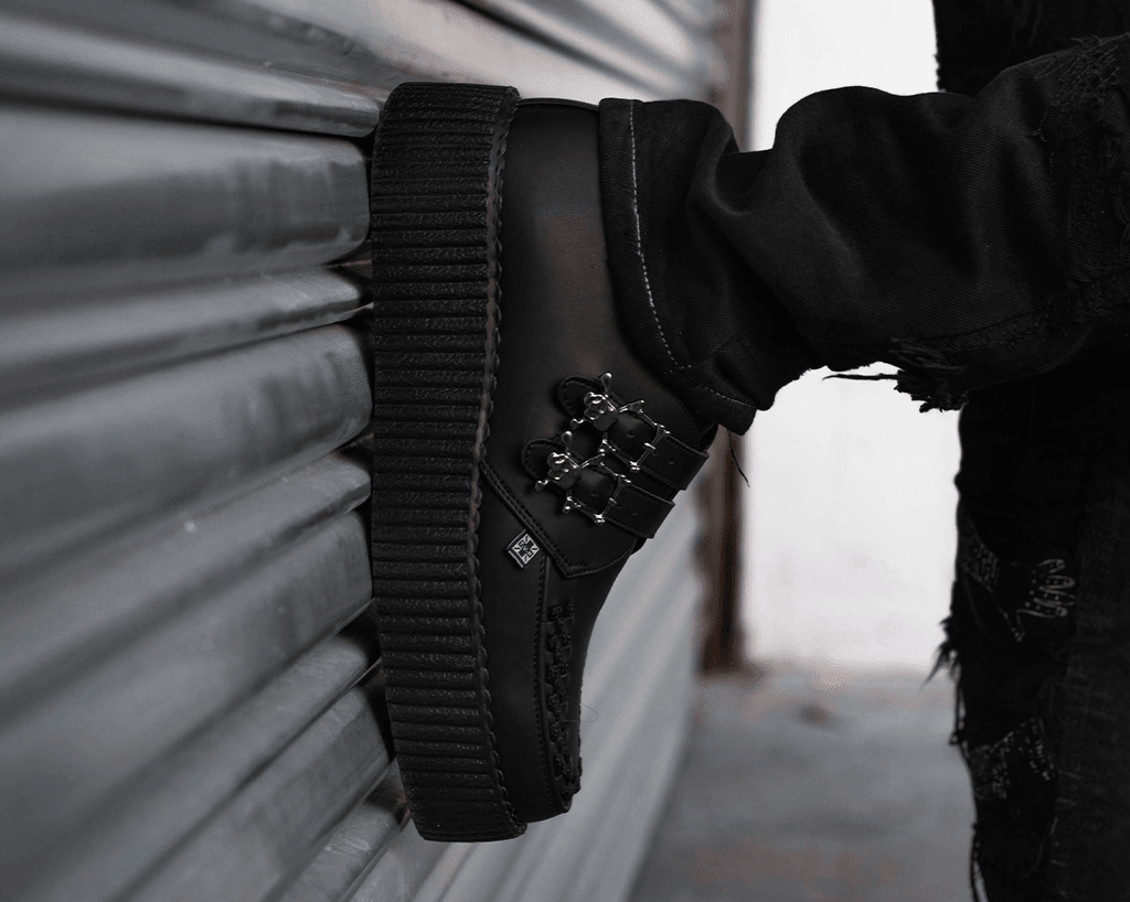 Black TUKskin™ 2 - Buckle Skull Creeper - T.U.K.V9743-03